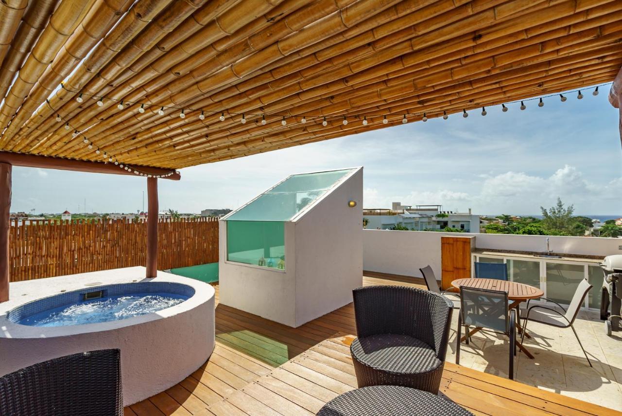 Bamboo Penthouse W Private Jacuzzi Apartment Playa del Carmen Exterior photo